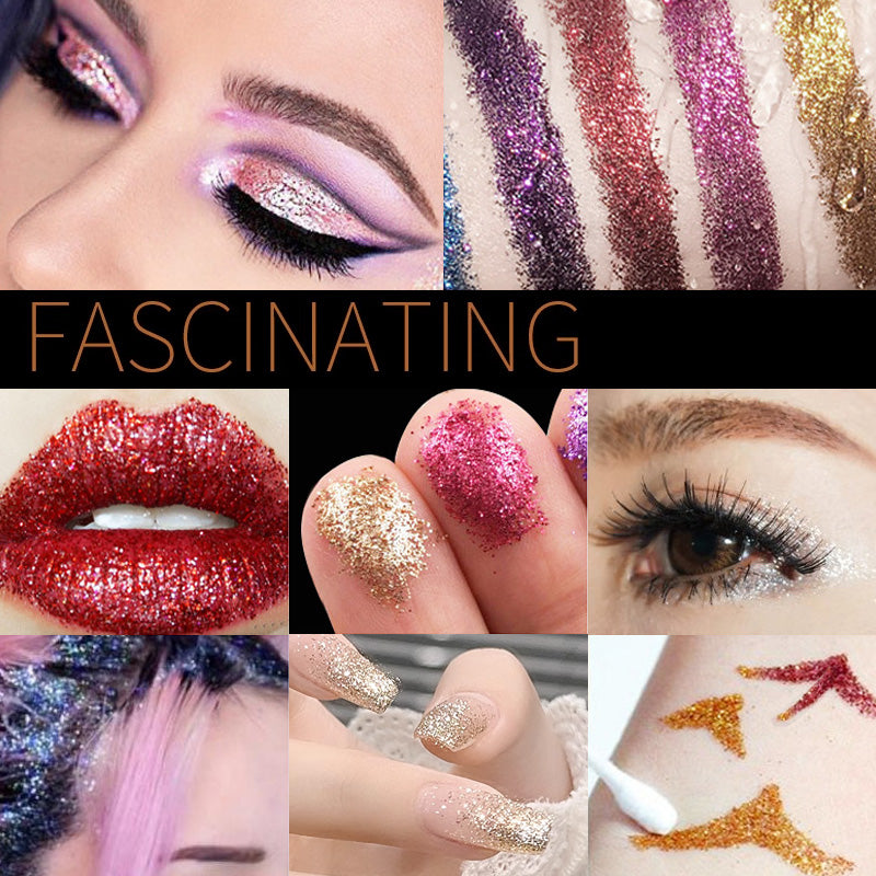 Palette de fards à paupières pailletés 15 couleurs