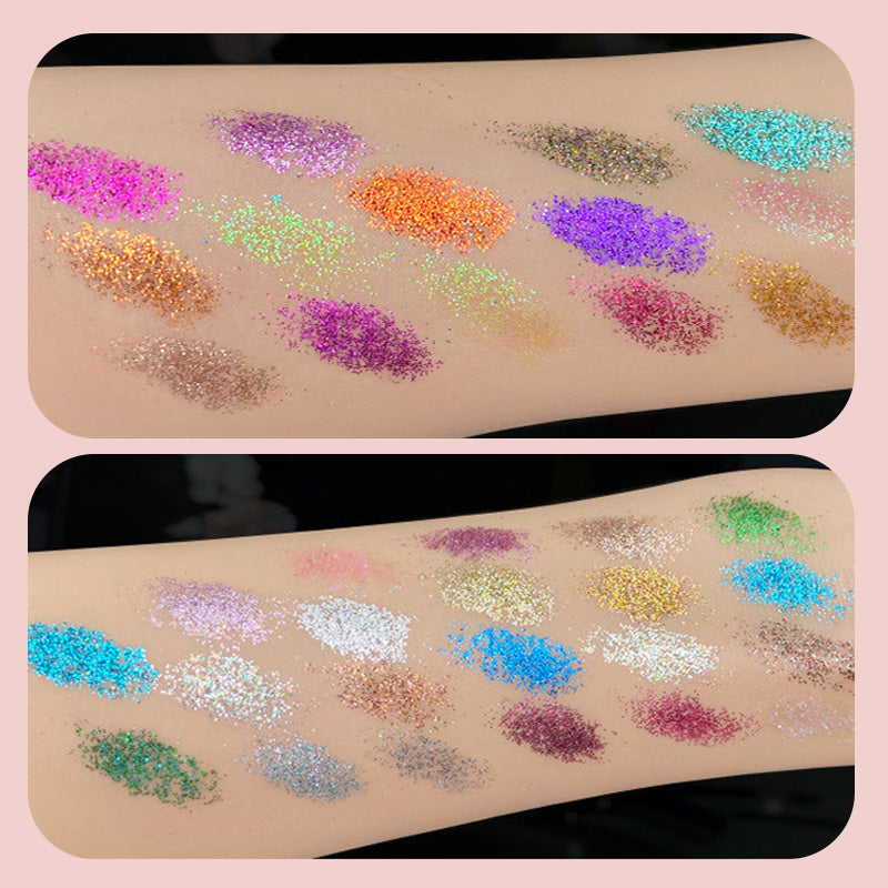 Palette de fards à paupières pailletés 15 couleurs