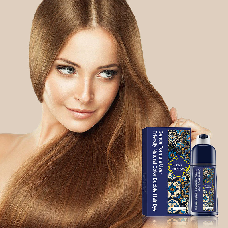 Vopsea de păr cu bule de culoare naturală, ușor de utilizat, cu formulă blândă