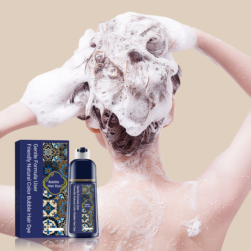 Vopsea de păr cu bule de culoare naturală, ușor de utilizat, cu formulă blândă