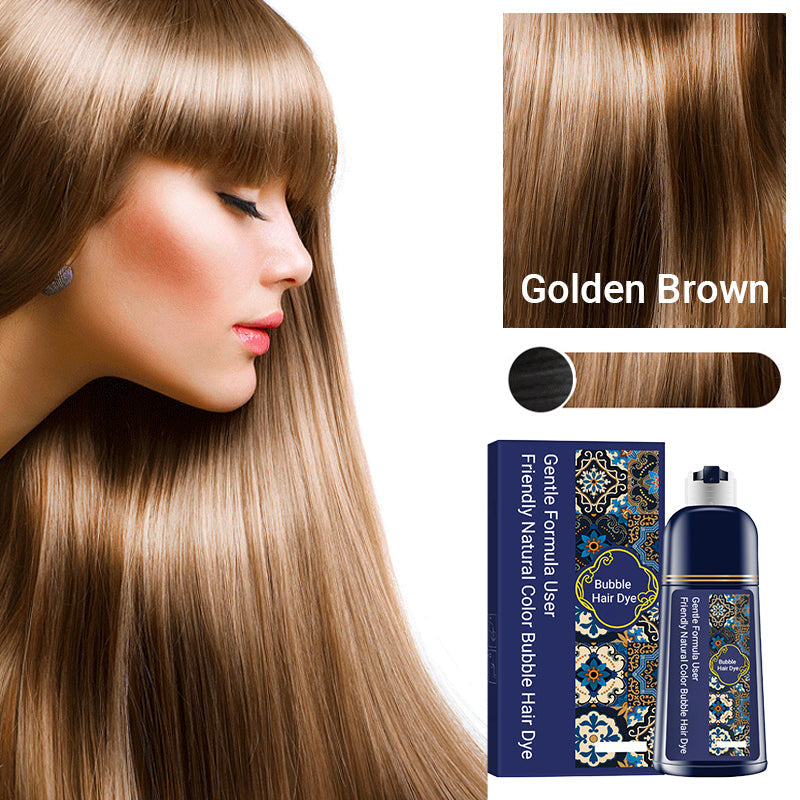 Vopsea de păr cu bule de culoare naturală, ușor de utilizat, cu formulă blândă