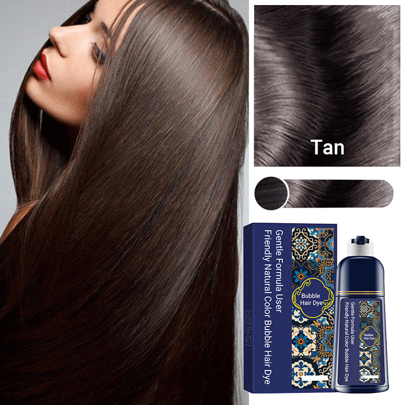 Vopsea de păr cu bule de culoare naturală, ușor de utilizat, cu formulă blândă