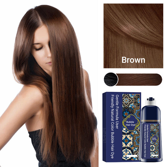 Vopsea de păr cu bule de culoare naturală, ușor de utilizat, cu formulă blândă