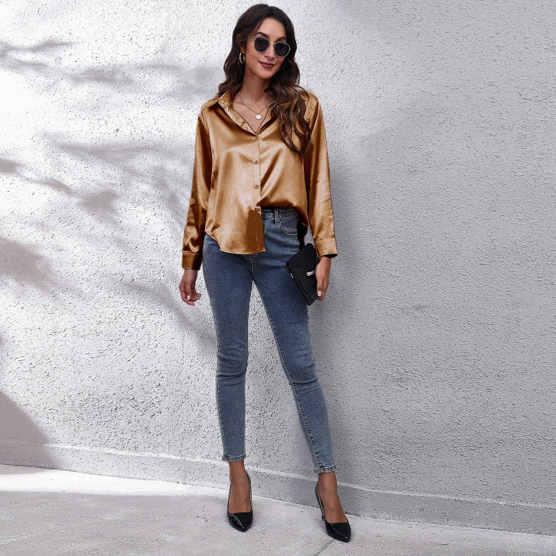 💎Women's Elegant Satin Shirt ✨ Effortless Elegance, All Day Comfort