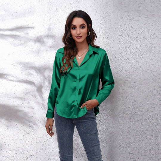 💎Women's Elegant Satin Shirt ✨ Effortless Elegance, All Day Comfort