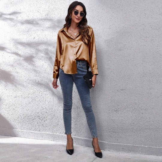 💎Women's Elegant Satin Shirt ✨ Effortless Elegance, All Day Comfort