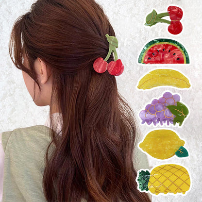 Creative Fruit Hair Claw Clips Set