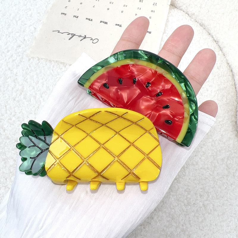 Set de agrafe creative cu gheare de păr cu fructe
