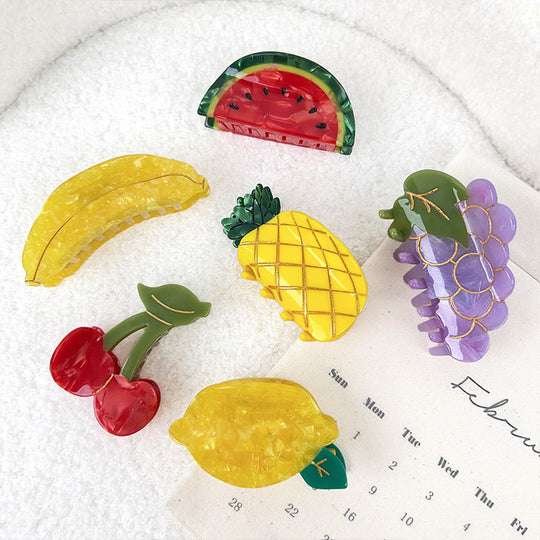 Set de agrafe creative cu gheare de păr cu fructe