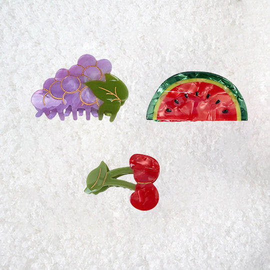 Set de agrafe creative cu gheare de păr cu fructe