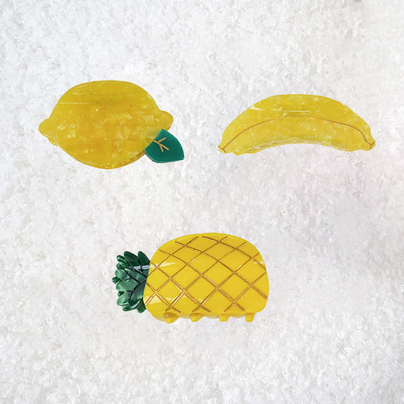 Set de agrafe creative cu gheare de păr cu fructe