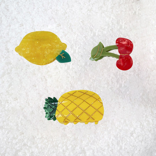 Set de agrafe creative cu gheare de păr cu fructe