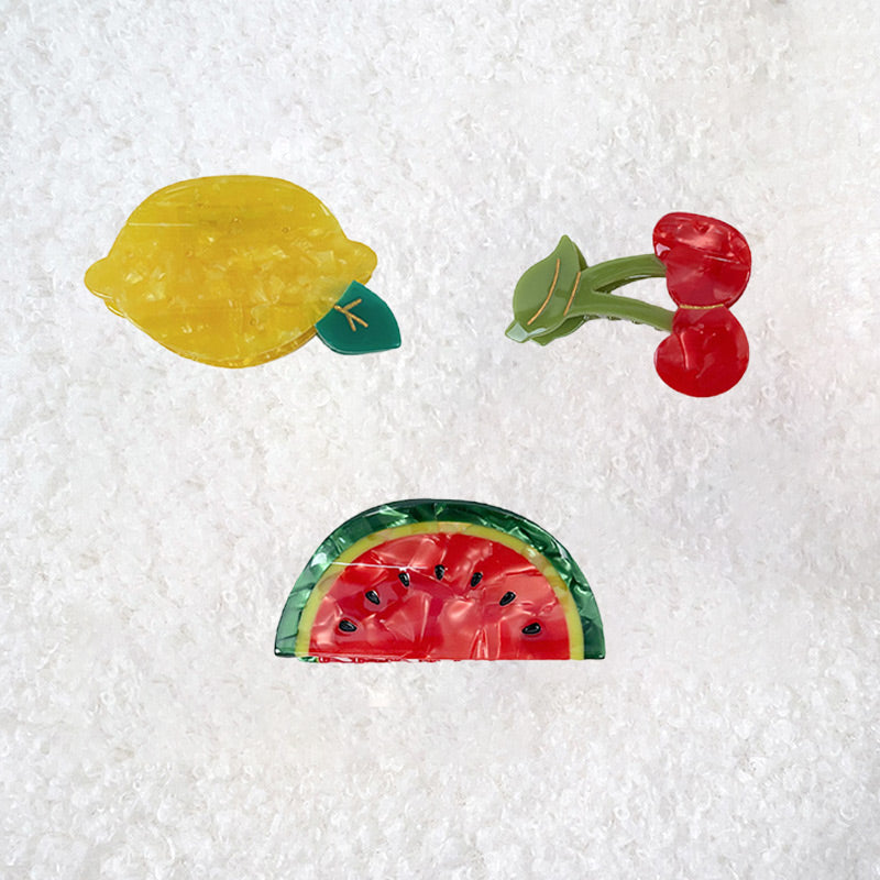 Set de agrafe creative cu gheare de păr cu fructe