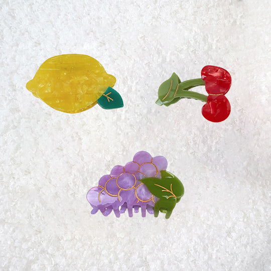 Set de agrafe creative cu gheare de păr cu fructe