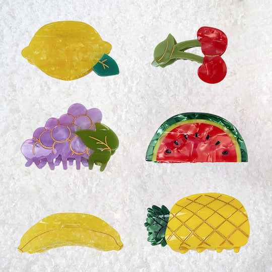 Set de agrafe creative cu gheare de păr cu fructe