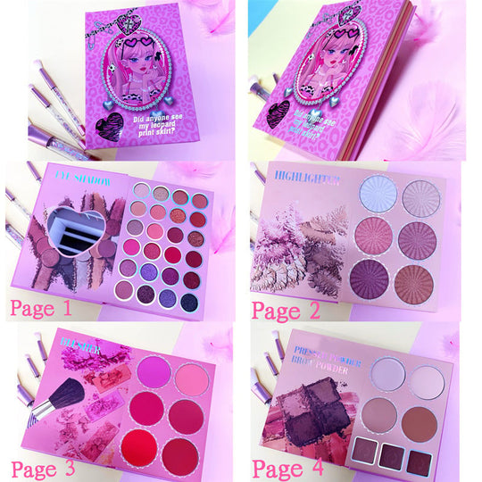 Sada 43 barev módní přenosné palety make-upu