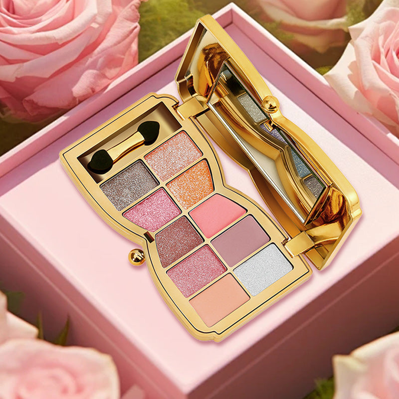 Paleta de farduri de pleoape cu sclipici în 10 culori