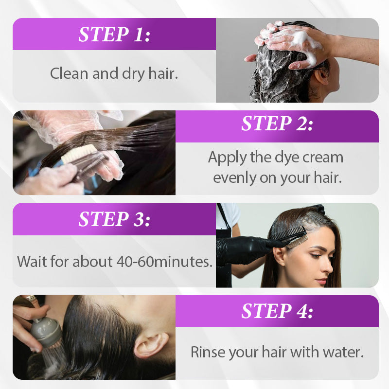 Vopsea permanentă de păr 90 ml cu revelator & Instrumente