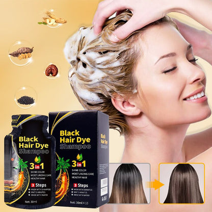 Plant Bubble Hair Dye Shampoo - Cover Gray Hair