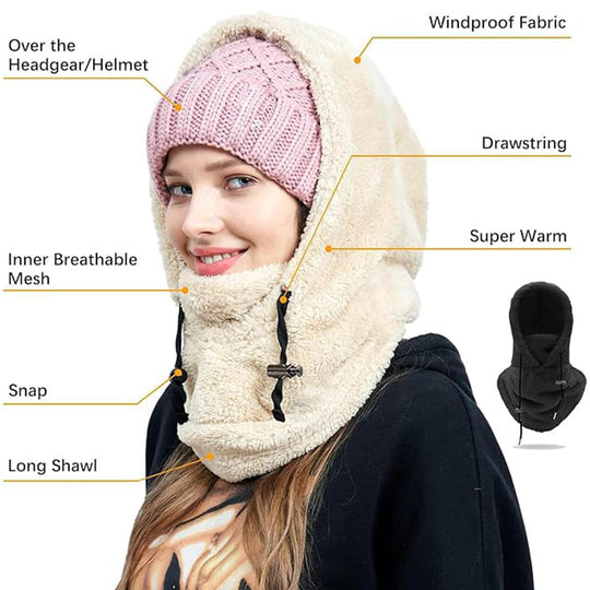 🔥Early Winter Discount-49% OFF⏰Unisex Warm Ski Hooded Scarf ☃️☃️
