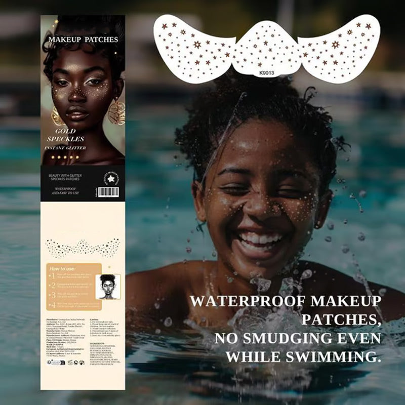 Glitterin ihonhoitopisarat kasvot tatuoinnin