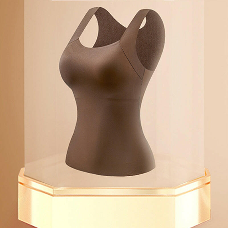2-Piece Set💕Women’s U Neck Thermal Tank Tops with Built-In Bra