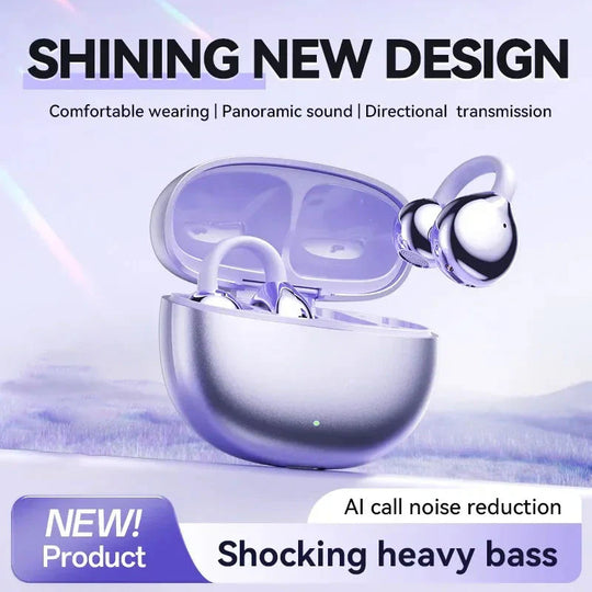 🔥Saldi eccezionali 50% di sconto💕 Cuffie Bluetooth leggere con clip per l'orecchio aperto