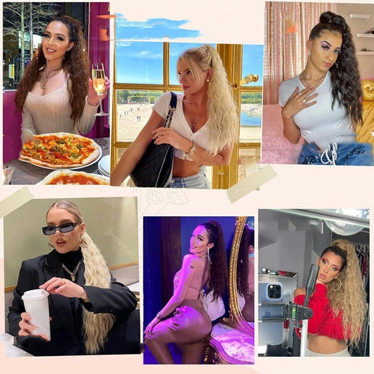 💜 ПРОМОЦИЈА ПОСЛЕДЊЕГ ДАНА - 50% ПОПУСТА💜Коврџава таласаста екстензија за косу са репом