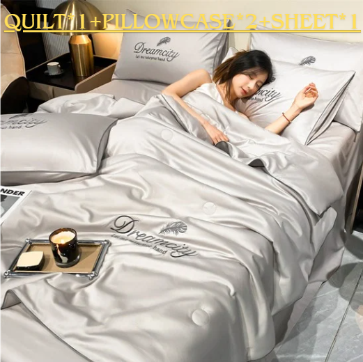 🎁Preparati per i saldi estivi con il 49% di sconto🛏️ Trapunta estiva semplice in seta ghiacciata❄️
