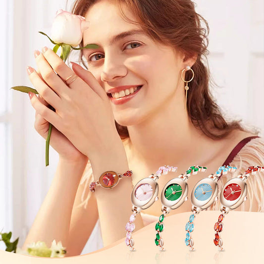 ✨Time Limit-50% OFF 2025 New Design🎀⌚Women's Colored Zircon Bracelet Watch