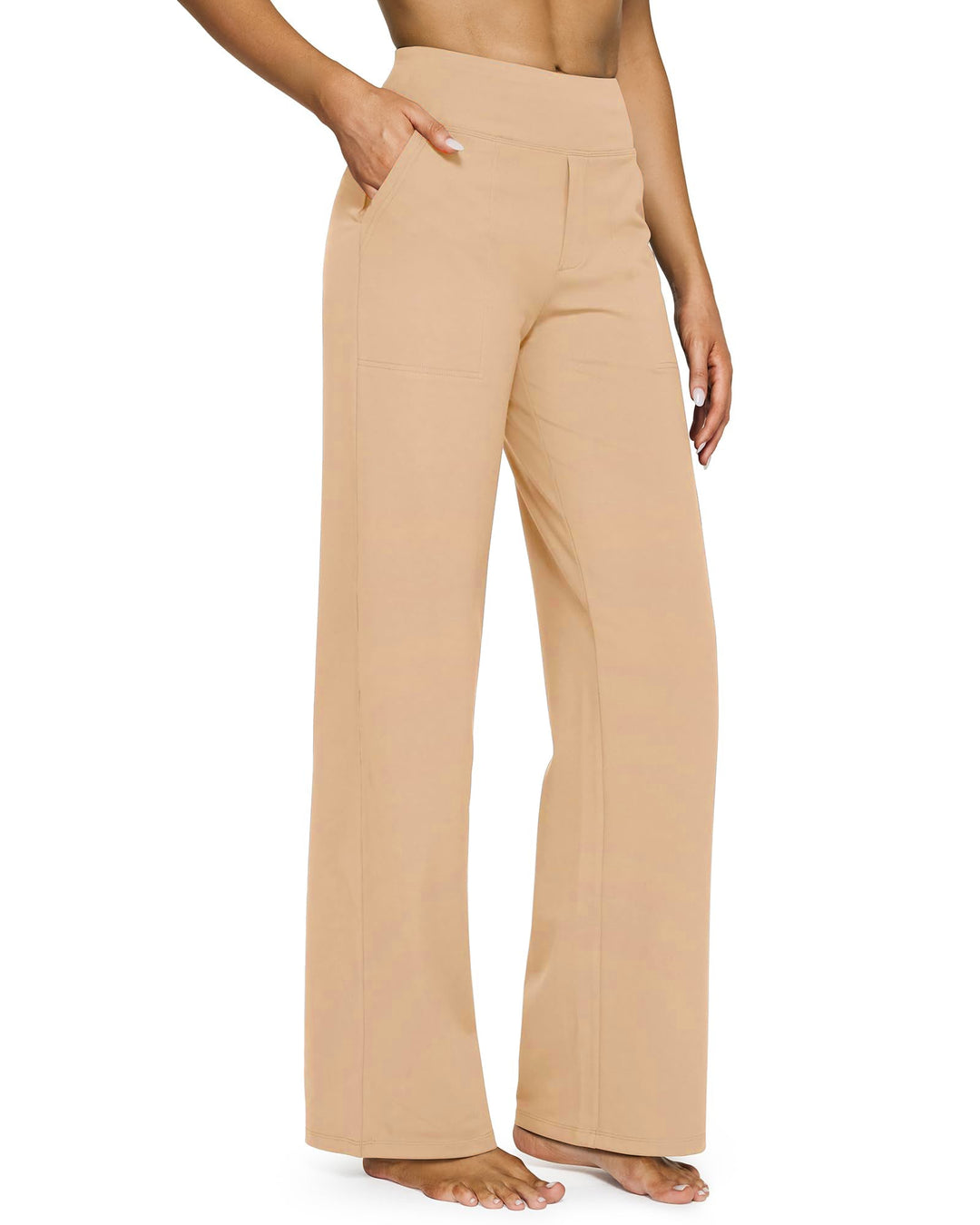 G4Free Loose High-Waist Business Casual Pants Yoga Pants Women Wide Leg Pants with Pockets Comfortable Athletic Sweatpants