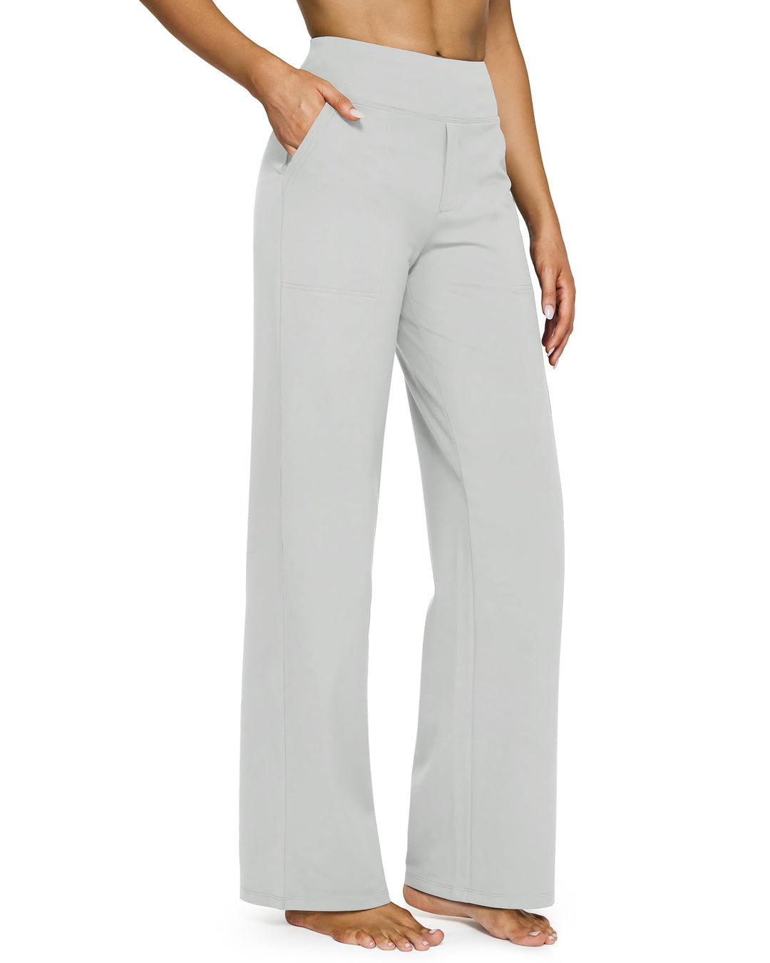 G4Free Loose High-Waist Business Casual Pants Yoga Pants Women Wide Leg Pants with Pockets Comfortable Athletic Sweatpants