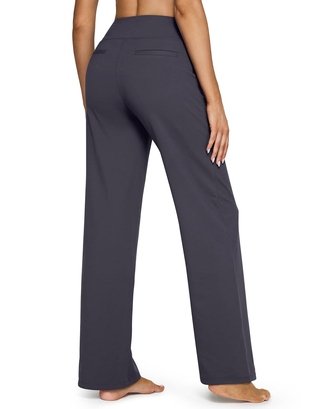 G4Free Loose High-Waist Business Casual Pants Yoga Pants Women Wide Leg Pants with Pockets Comfortable Athletic Sweatpants