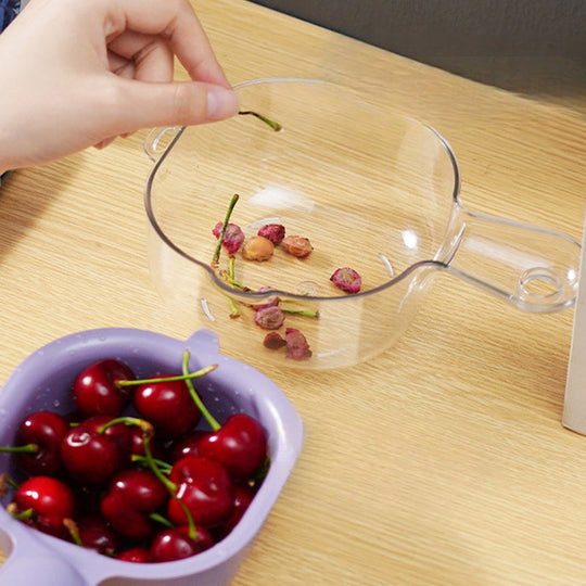 Coș de scurgere multifuncțional, portabil, cu două straturi