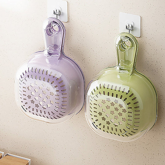 Coș de scurgere multifuncțional, portabil, cu două straturi