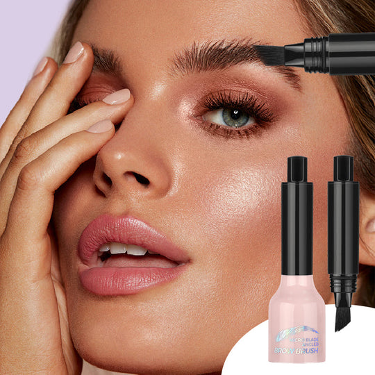 Den matek 50% sleva 🔥🔥🔥Zkosený kartáč & Tekuté pero na obočí Dip🔥🔥🔥