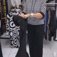 💕Venda limitada 50% de desconto 💕Conxunto de top a raias e pantalóns lisos para muller