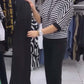 💕Venda limitada 50% de desconto 💕Conxunto de top a raias e pantalóns lisos para muller