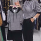💕Venda limitada 50% de desconto 💕Conxunto de top a raias e pantalóns lisos para muller