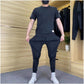 🎉🛍️50 % RABATT – 2-teiliges Set aus hochelastischem Kurzarmoberteil und Jogginghose für Herren