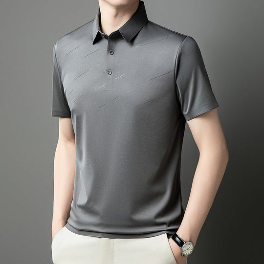 ❄️Poslední den akce SLEVA 50 %💕Pánská klopová košile z ledového hedvábí