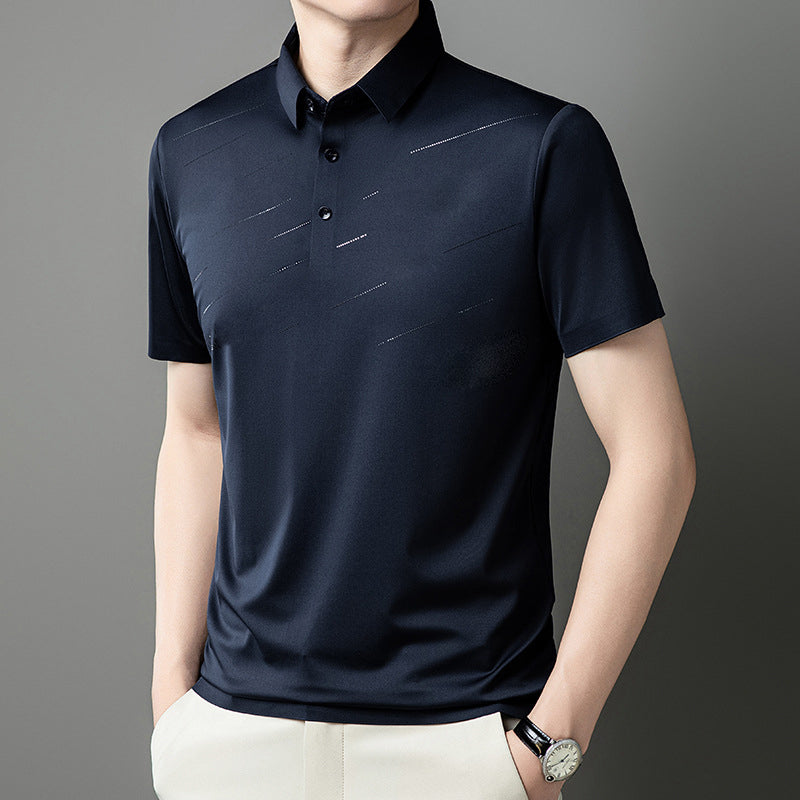 ❄️Poslední den akce SLEVA 50 %💕Pánská klopová košile z ledového hedvábí