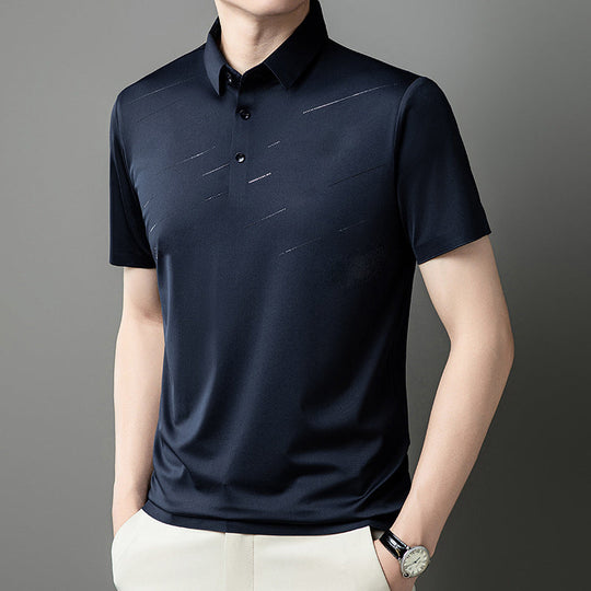 ❄️Poslední den akce SLEVA 50 %💕Pánská klopová košile z ledového hedvábí