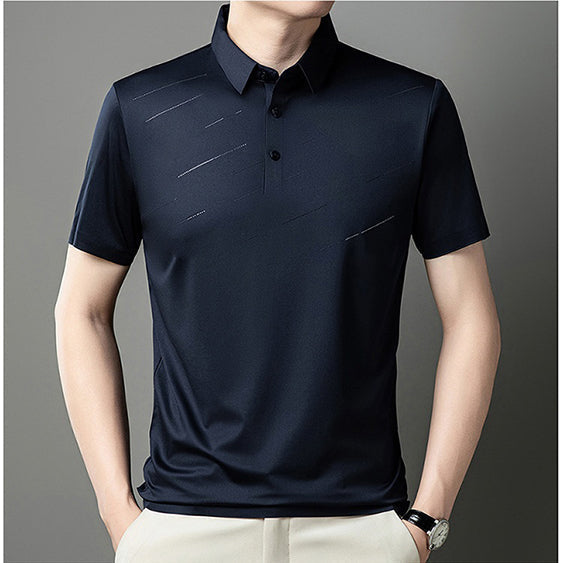 ❄️Poslední den akce SLEVA 50 %💕Pánská klopová košile z ledového hedvábí