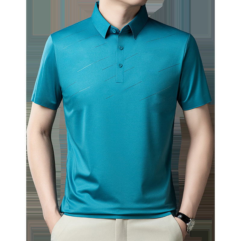 ❄️Poslední den akce SLEVA 50 %💕Pánská klopová košile z ledového hedvábí