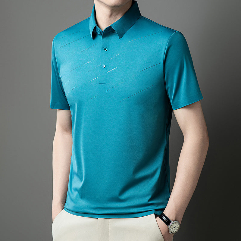 ❄️Poslední den akce SLEVA 50 %💕Pánská klopová košile z ledového hedvábí