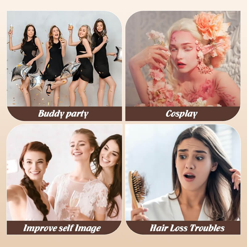 ⏰Poslední den výprodeje 50% sleva🎉Pěkný dárek*Paruka s dlouhými vlasy Vrstvené paruky s ofinou