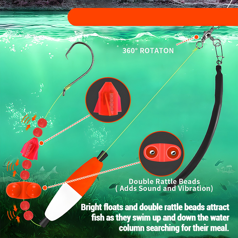 ⚡Laatste dag promotie 50% KORTING⚡Hoge zichtbaarheid meerval dobber rigs