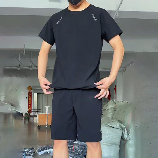 ❄️Poslední den akce SLEVA 50 %💕Pánské lehké ležérní 2dílné tričko s krátkým rukávem