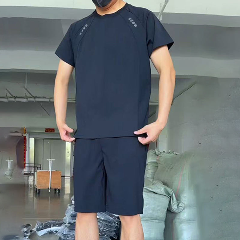 ❄️Viimase päeva pakkumine 50% SOODUSTUST💕Meeste kerge vabaaja T-särgi lühikeste pükste kaheosaline komplekt